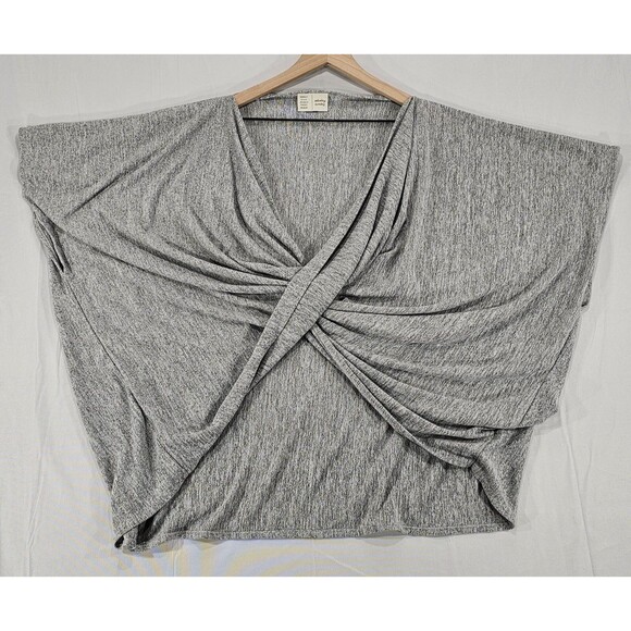 Saturday Sunday Anthropologie Womens Ami Kimono Top Twist Wrap Boho Gray OS - Picture 4 of 11